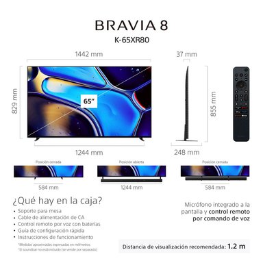 OLED BRAVIA 8 4K ULTRA HDR GOOGLE TV 65' - 4
