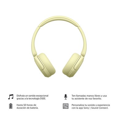 AUDIFONOS INALAMBRICOS WH-CH520 AMARILLO - 3