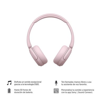 AUDÍFONOS INALÁMBRICOS WH-CH520 Rosado - 3