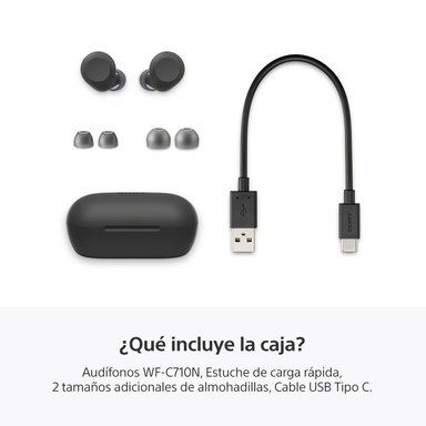 AUDIFONOS INALAMBRICOS CON NOISE CANCELLING WF-C710N NEGRO - 8