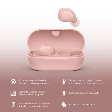 AUDIFONOS INALAMBRICOS CON NOISE CANCELLING WF-C710N ROSADO - 3