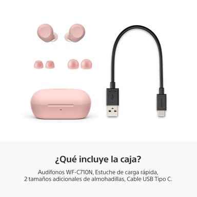 AUDIFONOS INALAMBRICOS CON NOISE CANCELLING WF-C710N ROSADO - 8