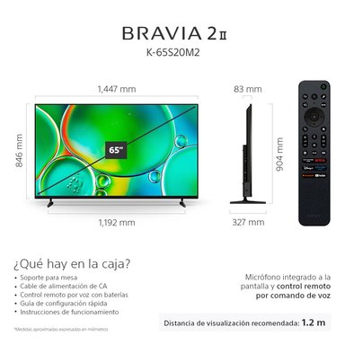 LED SMART TV 65' BRAVIA 2 II 4K HDR K-65S20M2 - 2