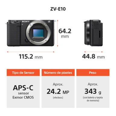 CAMARA VLOGGER CON LENTE INTERCAMBIABLE SONY ZV-E10K - 2