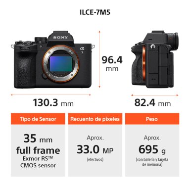 CAMARA HIBRIDA FULL-FRAME A7 V + LENTE DE ZOOM DE 28-70 MM 2DA GENERACION - 3