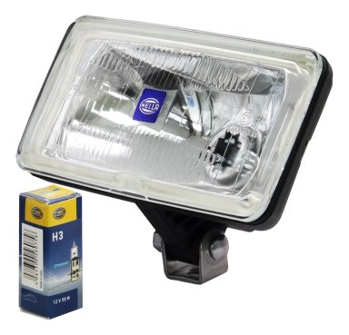 FAROL HELLA 550 COMET LUZ CRISTAL H3 12V CON TAPA - 1