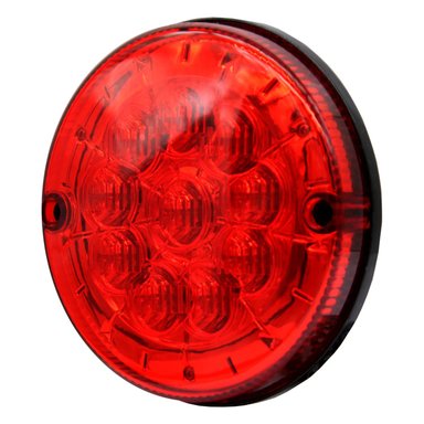 FAROL TRASERO  125MM 24V 10LED APERNABLE BUS BRASIL CRISTAL ROJO TAMAÑO 125MM - 2
