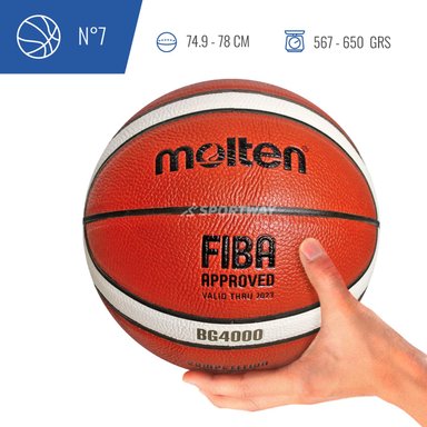 BALON BASQUETBOL MOLTEN BG4000 LOGO LNB TALLA 7 - 4