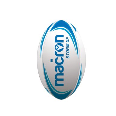 BALON DE RUGBY MACRON STORM XF ENTRENAMIENTO BLANCO-AZULINO T5 - 1