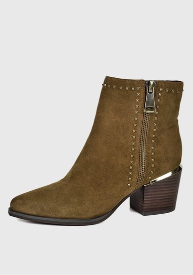 BOTÍN CUERO CAMEL XAMILA CASUAL - 2