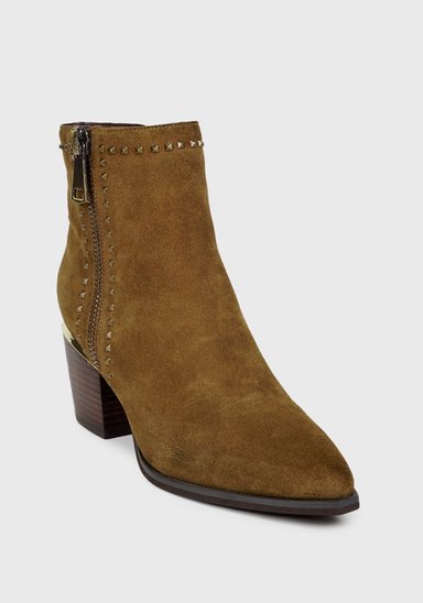 BOTÍN CUERO CAMEL XAMILA CASUAL - 3