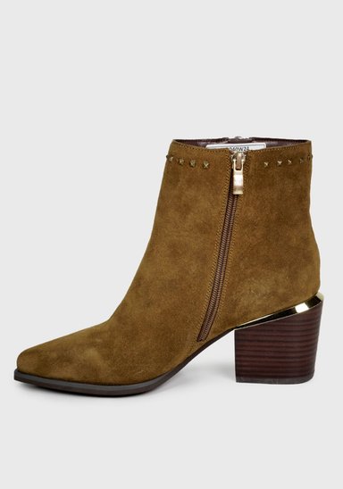 BOTÍN CUERO CAMEL XAMILA CASUAL - 5