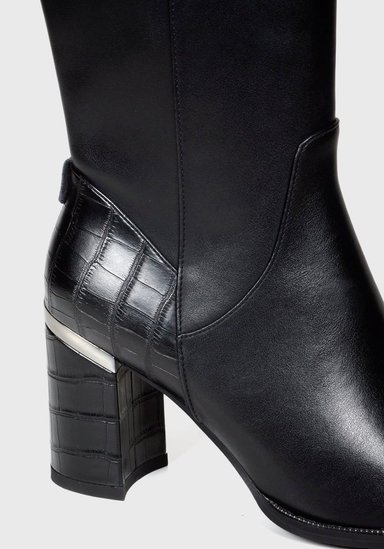 BOTA MUJER CUERO AMARULA NEGRO - 8