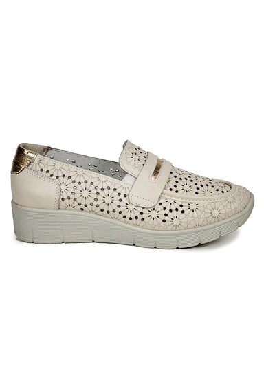 MOCASIN CUERO INAYA BEIGE - 2
