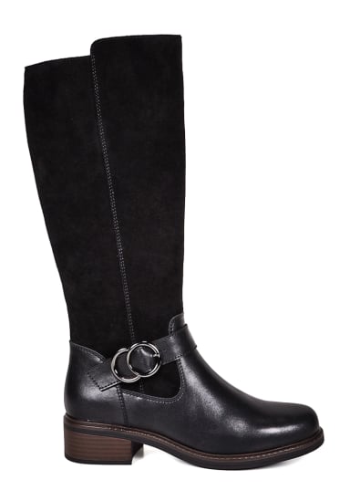 BOTA CUERO DIANE NEGRO - 1