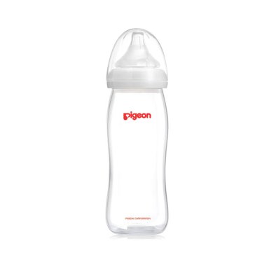 MAMADERA PERISTALTICO PLUS BOCA ANCHA 330 ML TRANSPARENTE - 1