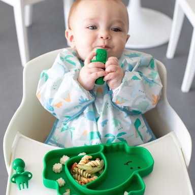 BABERO BUMKINS SLEEDIN SLEEVED BIB DINO VERDE - 2