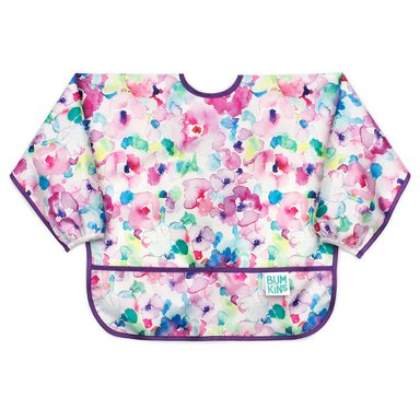 BABERO BUMKINS SLEEVED BIB ACUARELA PALO ROSA - 1