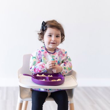BABERO BUMKINS SLEEVED BIB ACUARELA PALO ROSA - 2