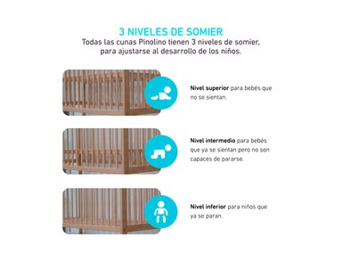 CUNA DE MADERA VIKTORIA 70X140+COLCHÓN - 4