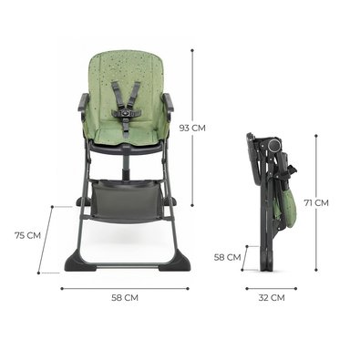 SILLA DE COMER PLEGABLE FOLDEE VERDE - 2