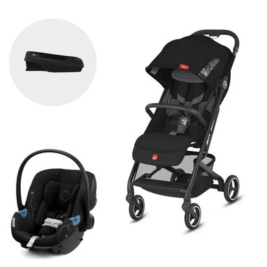 COCHE GB TRAVEL SYSTEM QBIT PLUS AC BLACK + ATON G + BASE NEGRO - 1