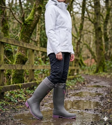 BOTA DE AGUA CON POLAR NAMAKA GRIS UNS - 6