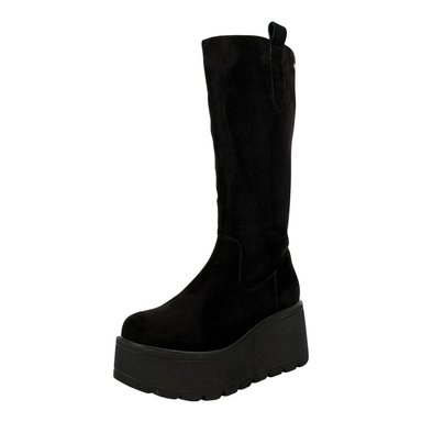 BOTAS MUJER ALQUIMIA NEGRO LARGA CON PLATAFORMA LEK - 1