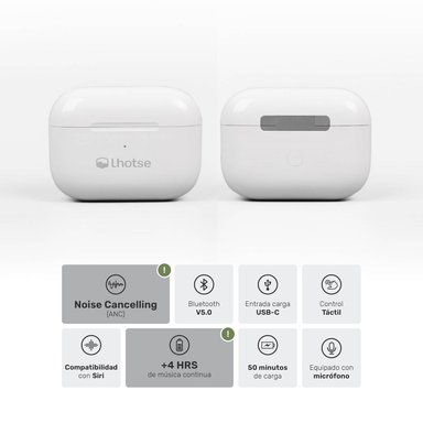 AUDÍFONOS LHOTSE RM7 PRO BLUETOOTH BLANCO - 3