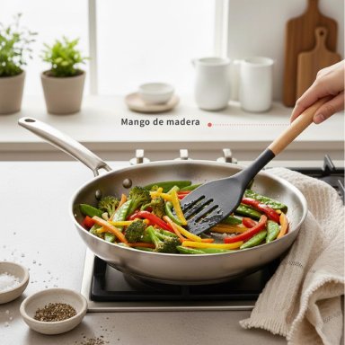 SET 12 UTENSILIOS DE COCINA SILICONA NEGRO SIMPLIT - 5