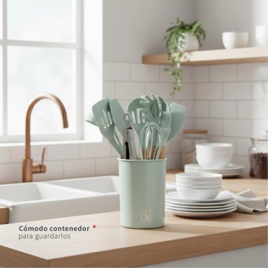 SET 12 UTENSILIOS DE COCINA SILICONA CALIPSO SIMPLIT - 2