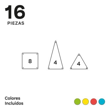 JUGUETE IMANIX ROJO JUEGO 16 PIEZAS MAGNÉTICAS - 6