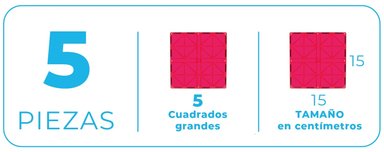IMANIX SET DE 5 CUADRADOS GRANDES - 8