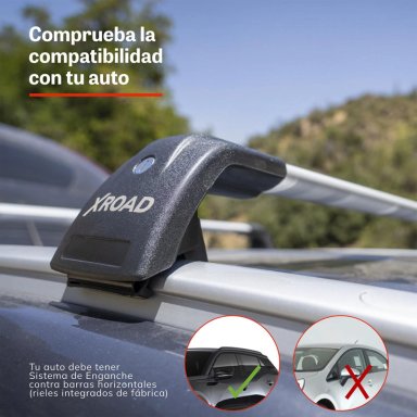 BARRAS PORTAEQUIPAJE R13 DE ALUMINIO PARA TECHO XROAD - 3