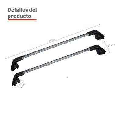 BARRAS PORTAEQUIPAJE R13 DE ALUMINIO PARA TECHO XROAD - 4