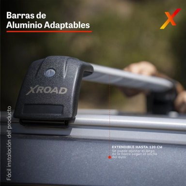 BARRAS PORTAEQUIPAJE R13 DE ALUMINIO PARA TECHO XROAD - 5