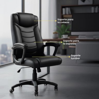 SILLA ESCRITORIO OFICINA EJECUTIVA RECLINABLE COMFORT LEVO - 3