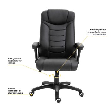 SILLA ESCRITORIO OFICINA EJECUTIVA RECLINABLE COMFORT LEVO - 7