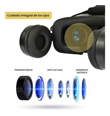 LENTES DE REALIDAD VIRTUAL VR BOX ULTRA + AUDIFONOS LEVO - 5