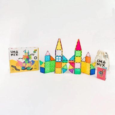 JUEGO DE CONSTRUCCIÓN IMANIX MULTICOLOR MAGNÉTICO100 PIEZAS - 1