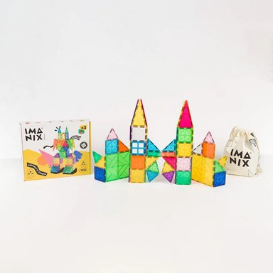 JUEGO DE CONSTRUCCIÓN IMANIX MULTICOLOR MAGNÉTICO100 PIEZAS - 2