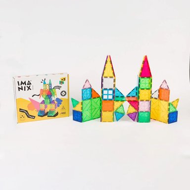 JUEGO DE CONSTRUCCIÓN IMANIX MULTICOLOR MAGNÉTICO100 PIEZAS - 3