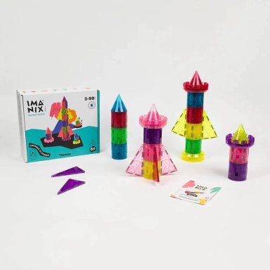 JUGUETE IMANIX MULTICOLOR ROCKET CASTLE 64 PIEZAS MÁGNETICAS - 1