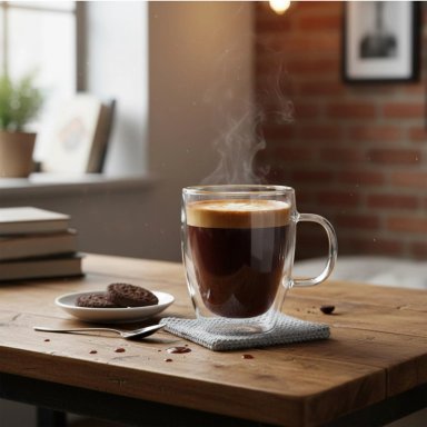 SET 4 TAZAS DE VIDRIO DOBLE PARED 350 ML SIMPLIT - 5