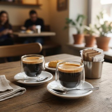 SET 4 TAZAS VIDRIO DOBLE PARED ESPRESSO 80 ML SIMPLIT - 3