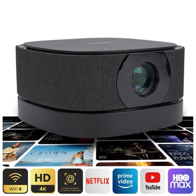 PROYECTOR PORTATIL INALAMBRICO SMART LUMIX 9000LM BT LEVO - 1