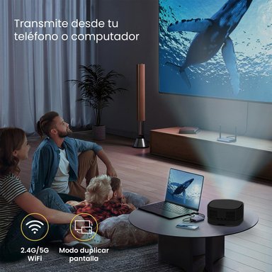 PROYECTOR PORTATIL INALAMBRICO SMART LUMIX 9000LM BT LEVO - 4