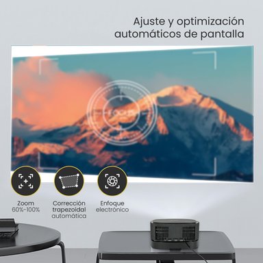 PROYECTOR PORTATIL INALAMBRICO SMART LUMIX 9000LM BT LEVO - 7