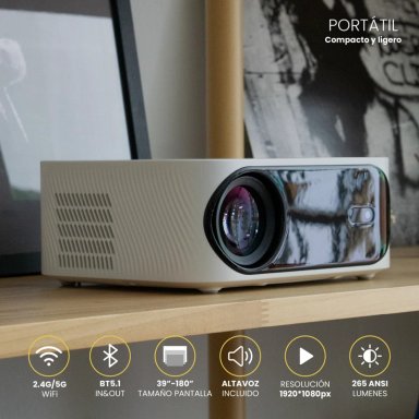 PROYECTOR PORTATIL SMART ORION 12000LM WIFI BT ANDROID LEVO - 2