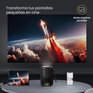 PROYECTOR PORTATIL SMART NOVA 9000LM WIFI BT ANDROID LEVO - 6